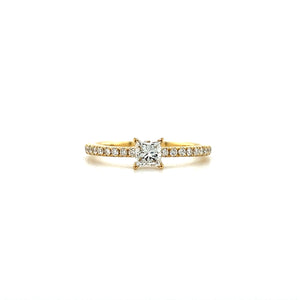 Dainty Princess Cut Diamond Ring