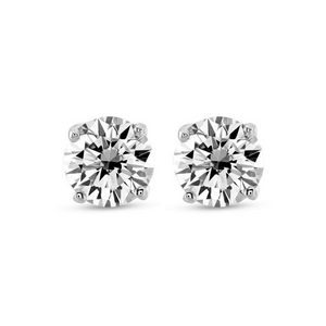 D color Round Diamond Studs