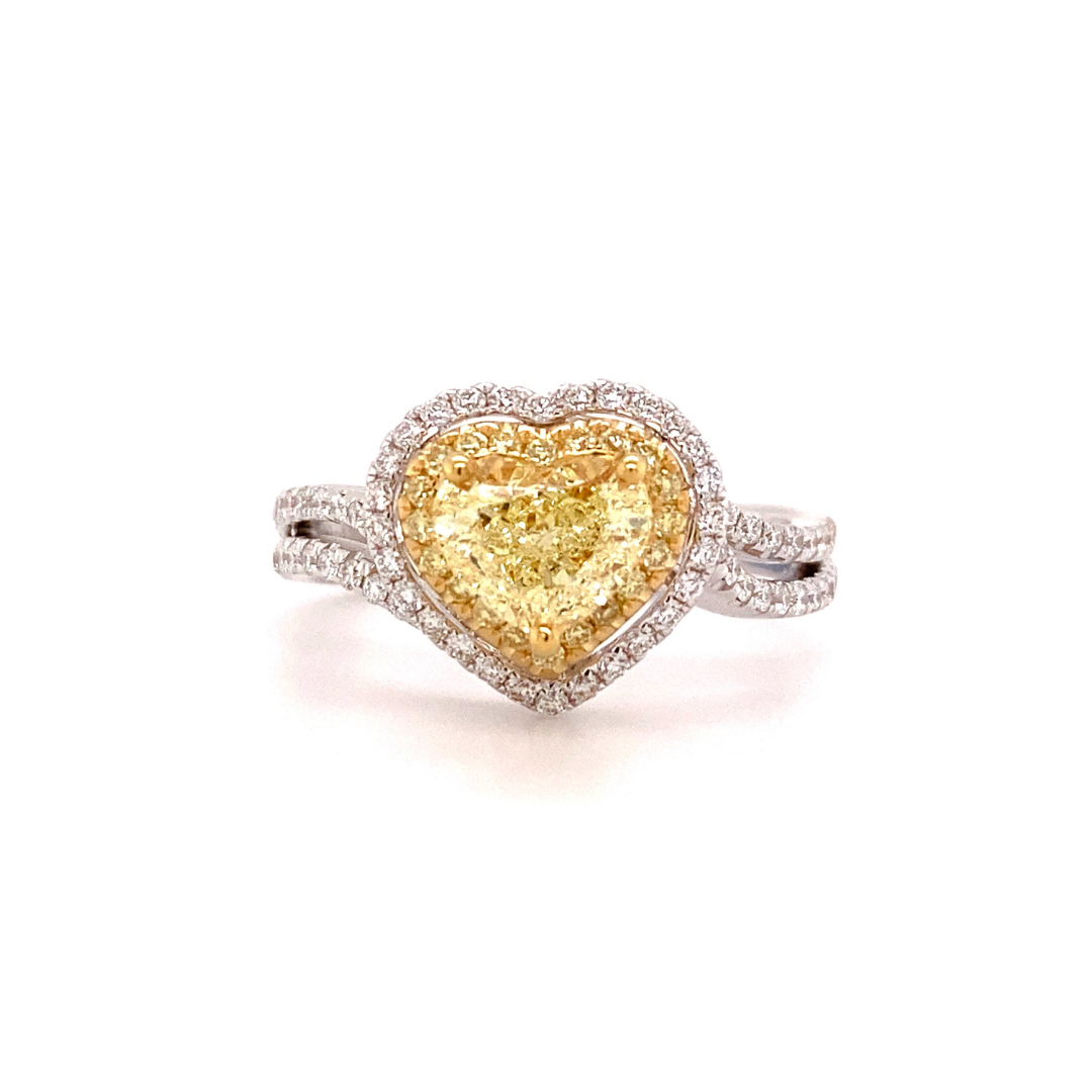 Yellow heart 2025 diamond ring