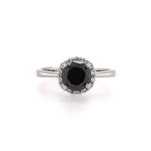 Natural Black Diamond Ring