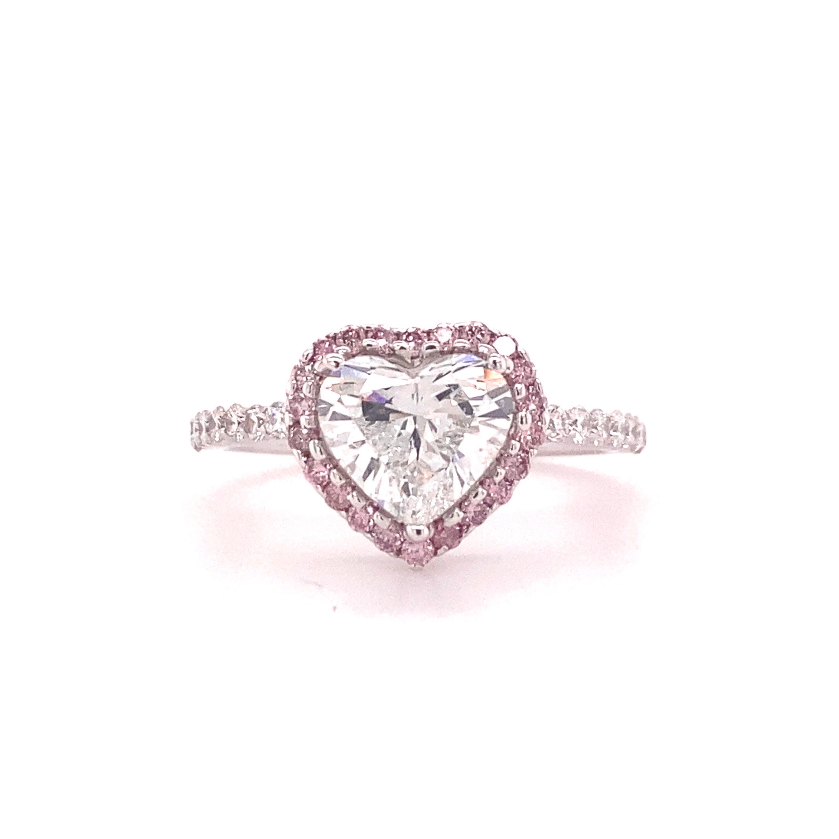 Pink Diamond Heart Ring