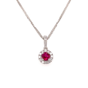 Ruby Diamond Pendant