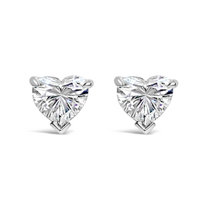 Heart Shaped Diamond Studs