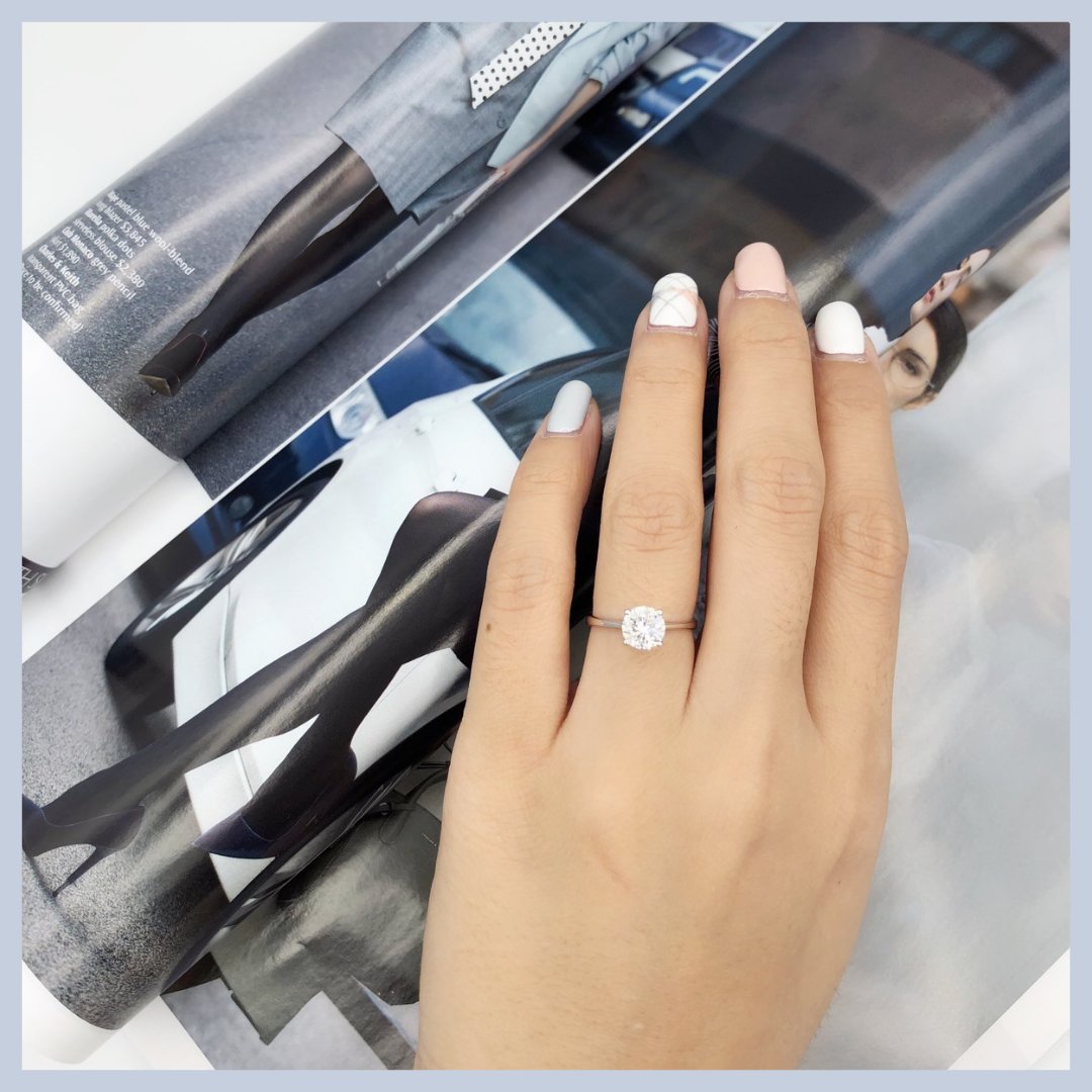 Simple Round Brilliant Diamond Ring